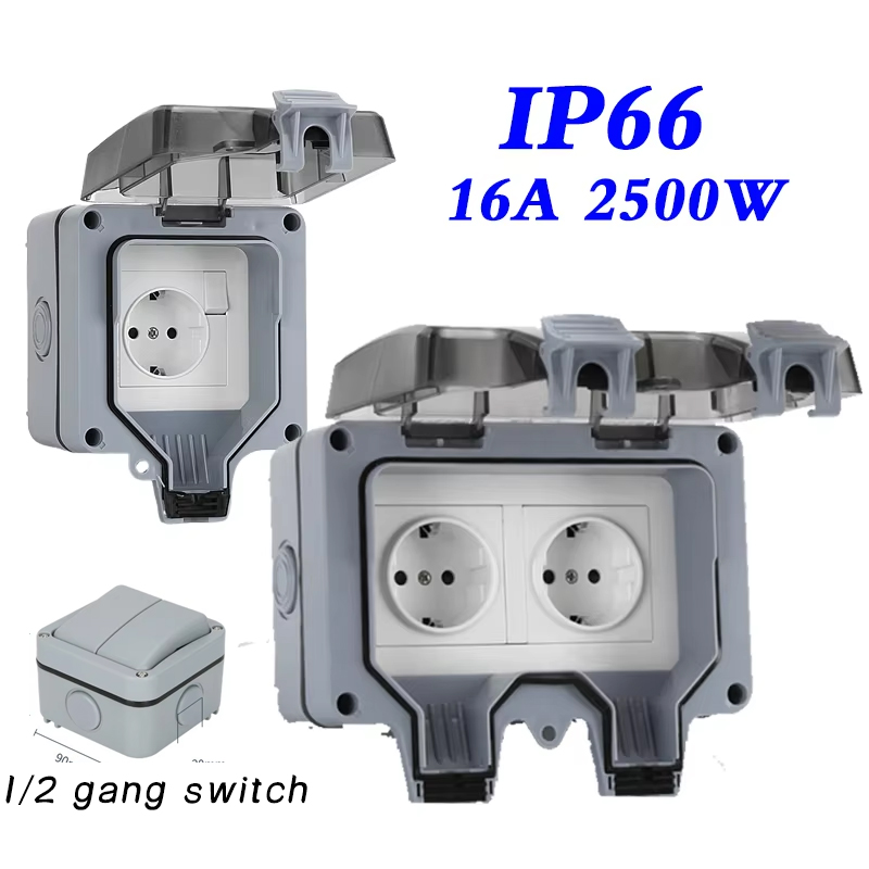 Outdoor Power Quincy - EU KR Outdoor Wall Waterproof Sockets