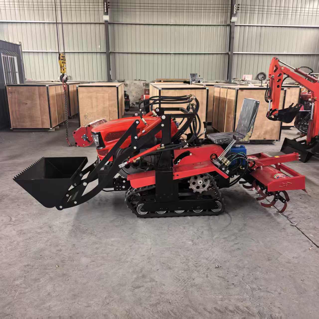 Garden Tiller Mini - 25HP 35HP Mini Rubber Track Tractor