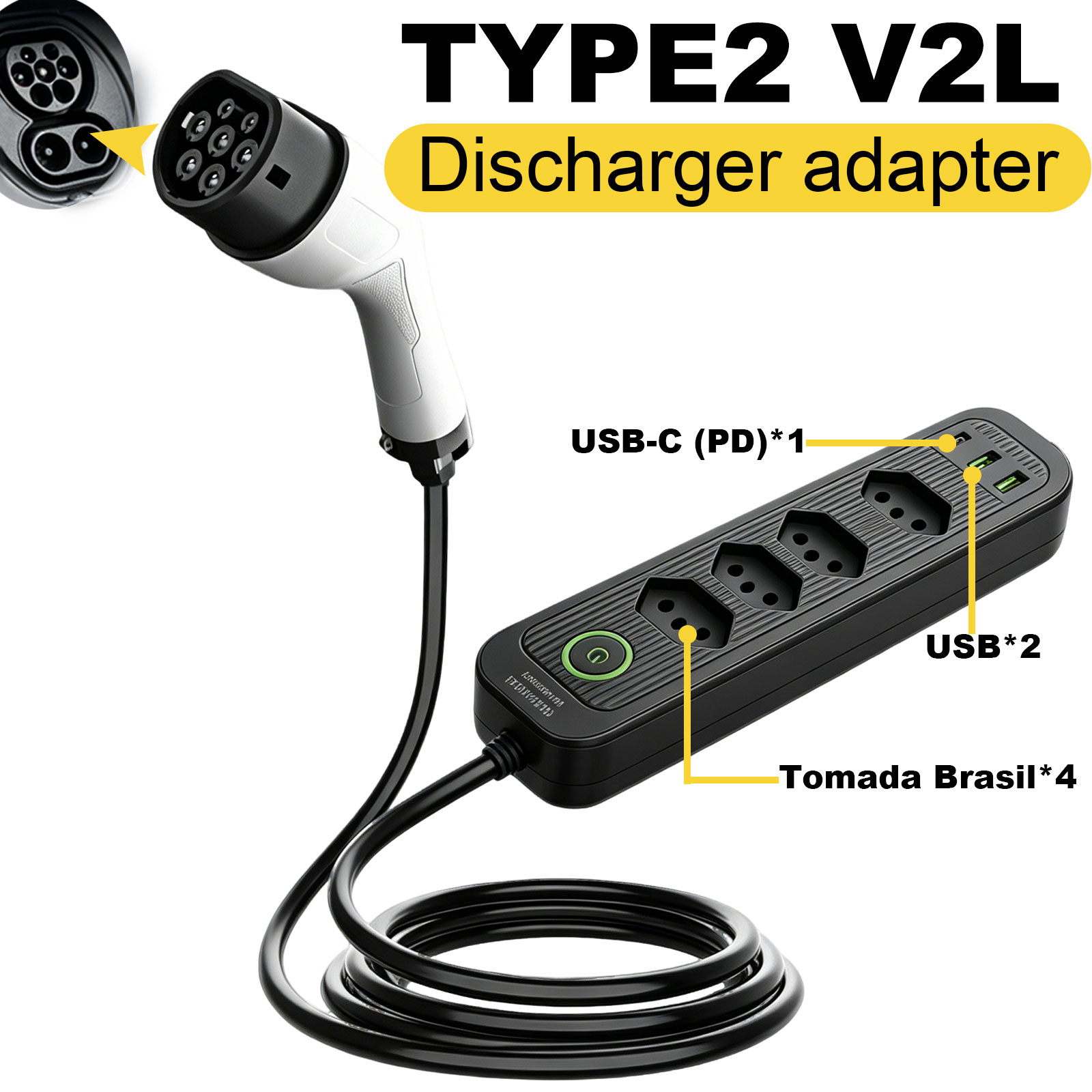 Type2 V2L Discharge Adapter 16 - đánh giá và giá Outdoor Power Quincy