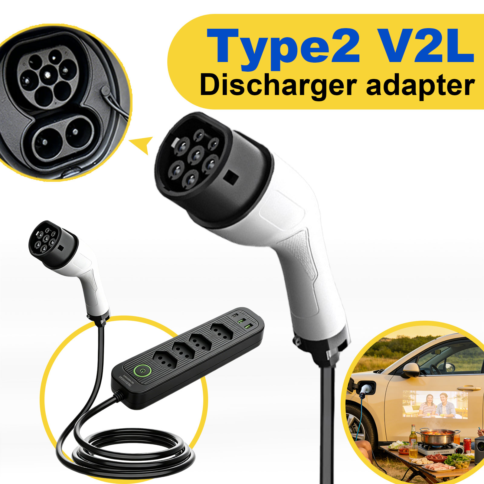Type2 V2L Discharge Adapter 16 - đánh giá và giá Outdoor Power Quincy