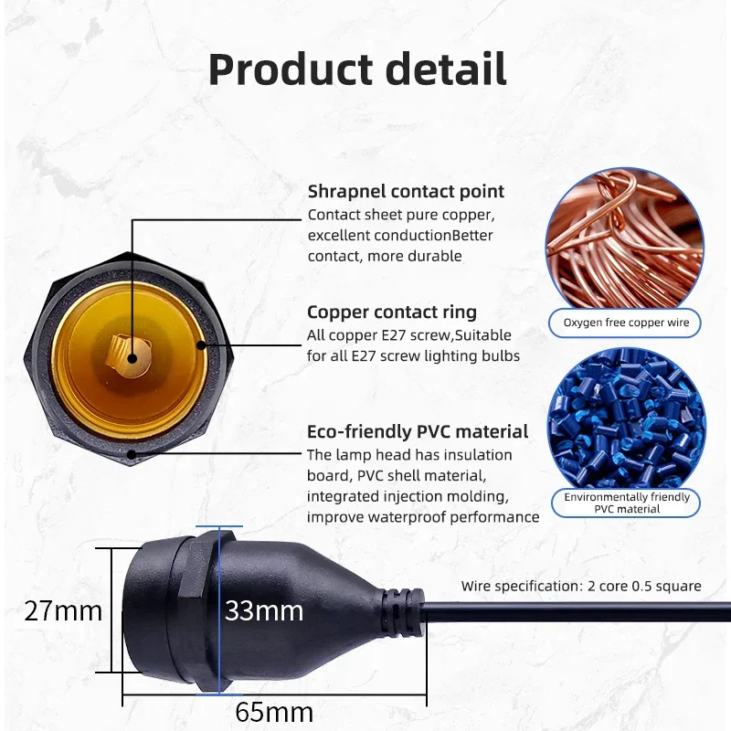 Universal E27 Lamp Head Power  - đánh giá và giá Outdoor Power Head