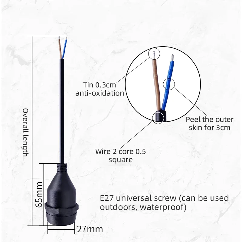 Universal E27 Lamp Head Power  - đánh giá và giá Outdoor Power Head