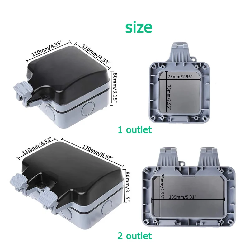16A EU KR Outdoor Wall Waterpr - đánh giá và giá Outdoor Power Quincy