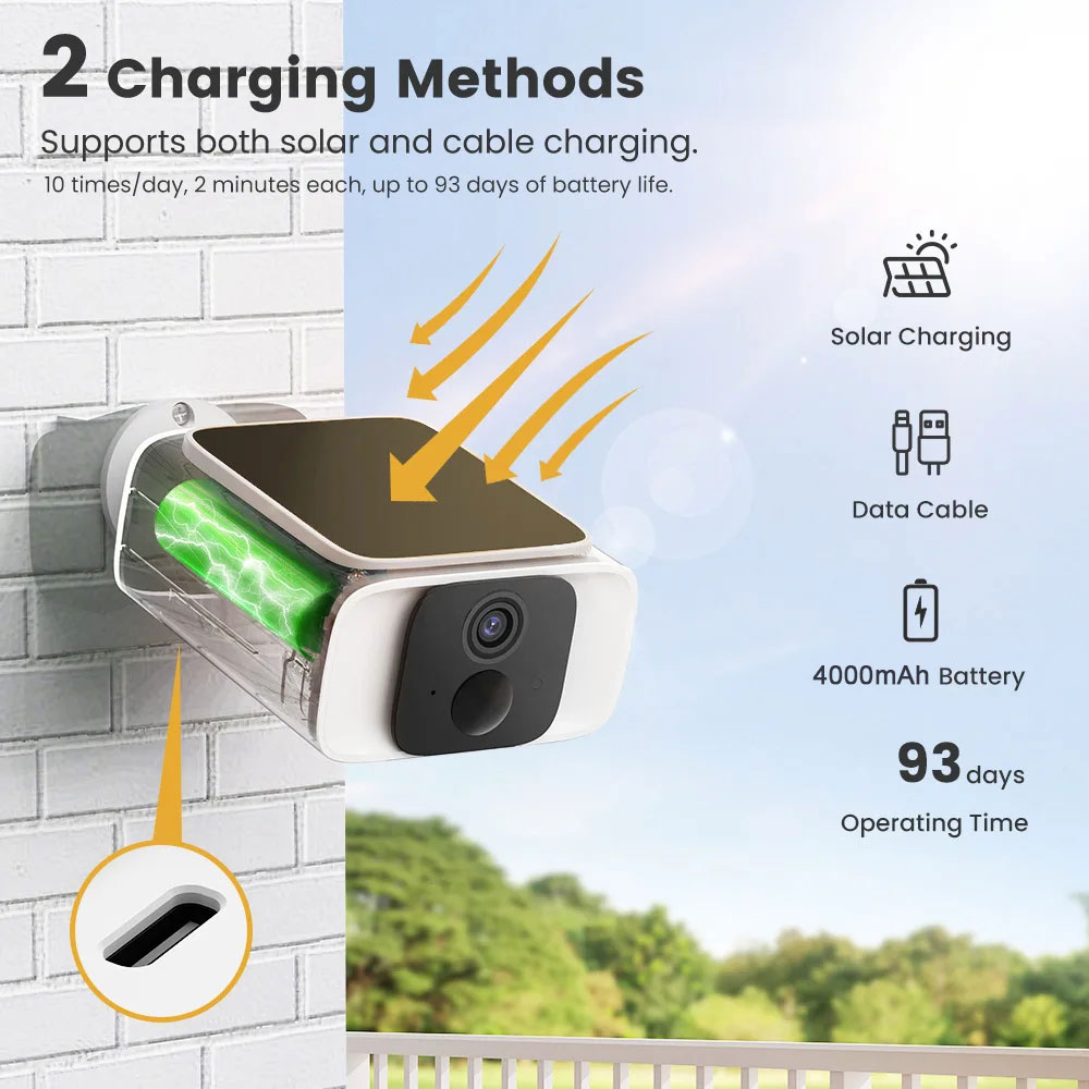 2K Solar Security Camera Wirel - đánh giá và giá Outdoor Power Distribution Panel