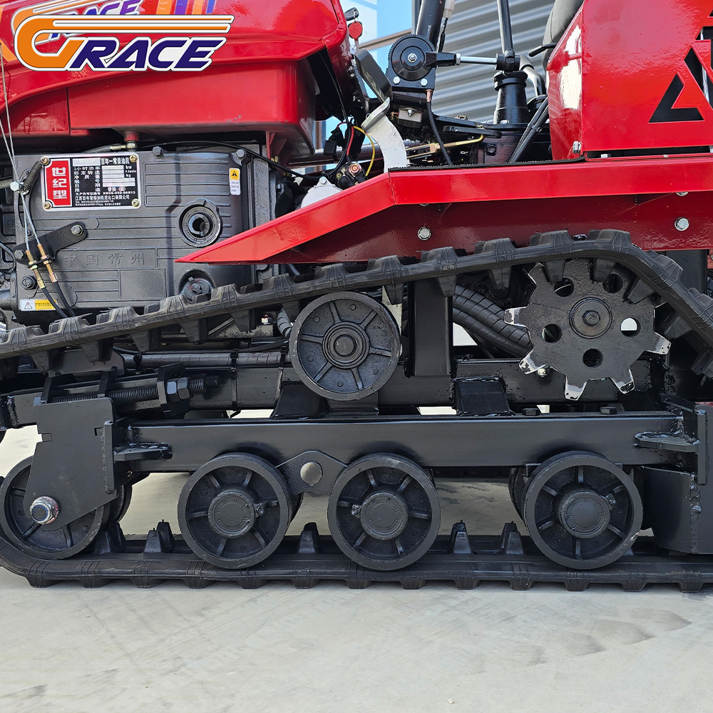 Mini 15HP Crawler Tractor Rubb - đánh giá và giá Garden Tiller Mini